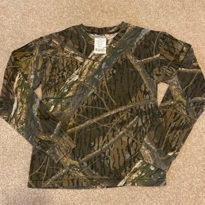 Youth camo long sleeve T-shirt